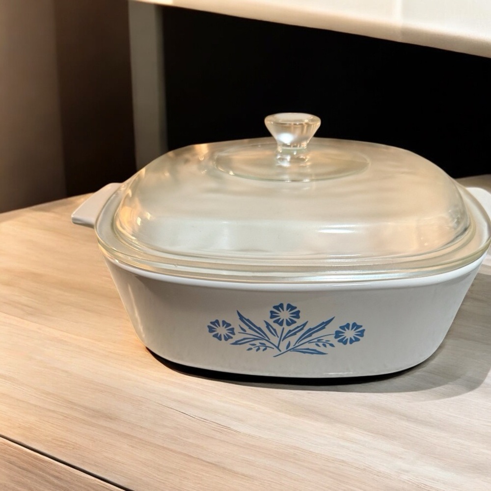 Corningware White and Blue Bakeware Classic